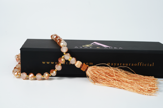 Ayat & Aura magnetic gift box with amber resin tasbih