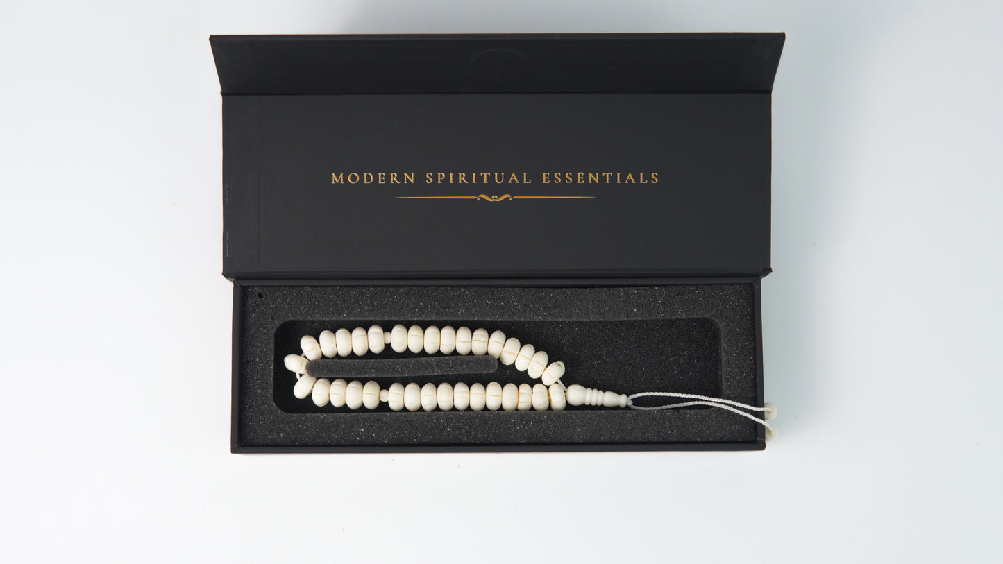 Ayat & Aura magnetic gift box with camel bone tasbih